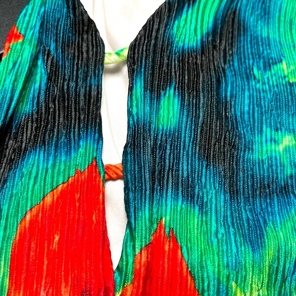 NWT FASHION NOVA L TROPICS MAXI DRESS, Red/blue/green/black.Vacation is waiting! - Picture 8 of 8